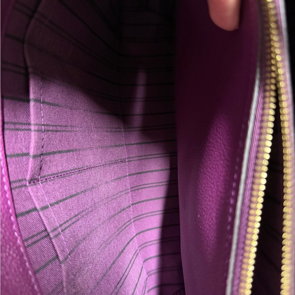 Louis Vuitton Montaigne Shoulder Bag MM Impreinte Monogram Leather Purple Color - Picture 8 of 16